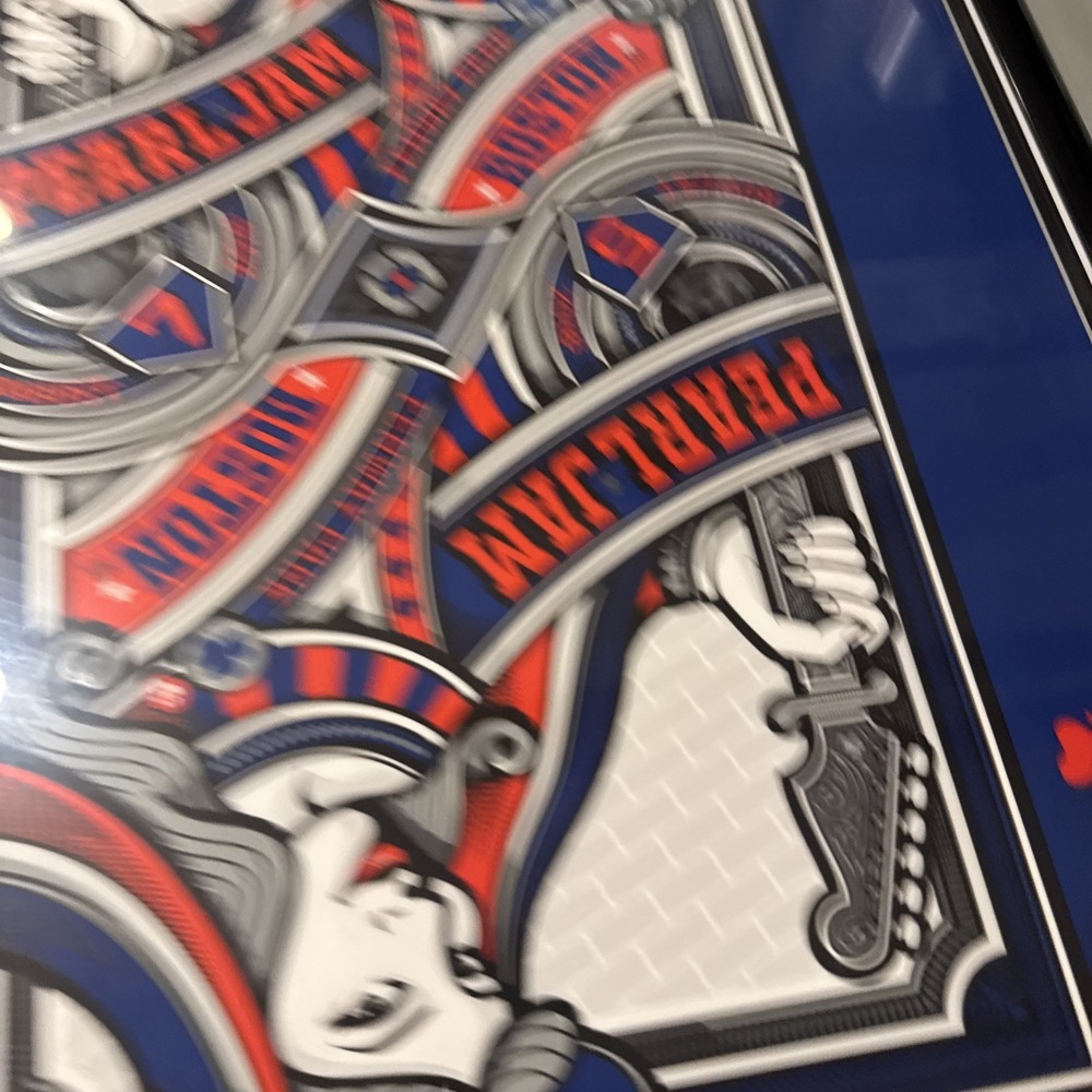 2016 Pearl Jam Fenway Park Boston Screen Print Concert Poster Studio Mark 5 Fram - Picture 5 of 8